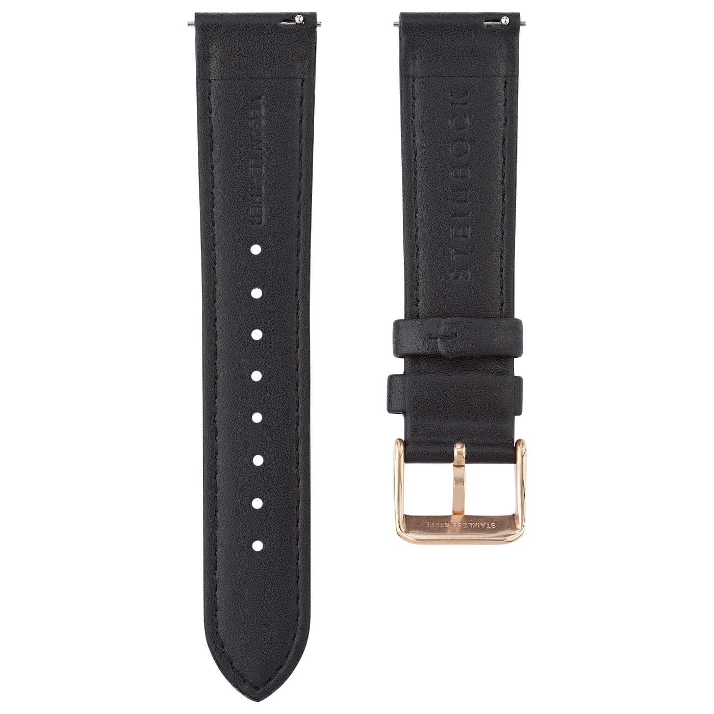 Veganes Lederarmband mit Rose Gold Verschluss (PETA zertifiziert)