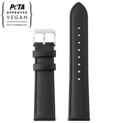 Veganes Lederarmband mit Silber Verschluss (PETA zertifiziert)