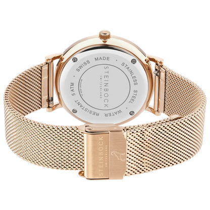 The IBEX | Rose Gold Weiss Edition mit Edelstahl Armband