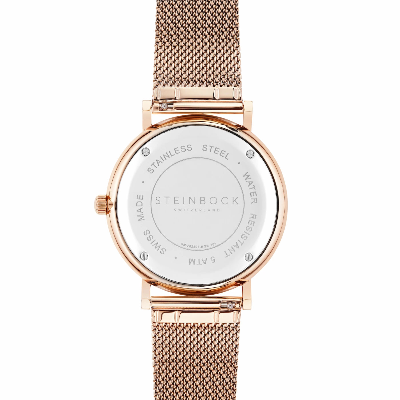 The IBEX | Rose Gold Weiss Edition mit Edelstahl Armband