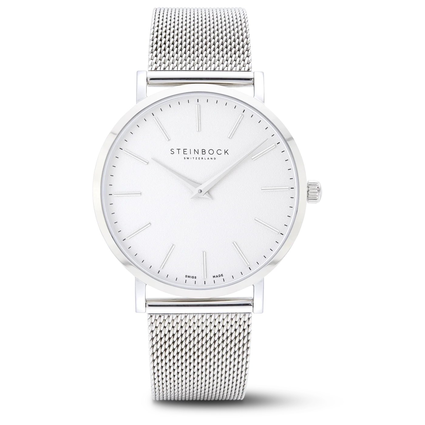 The IBEX | Silber Edition Weiss mit Edelstahl Armband