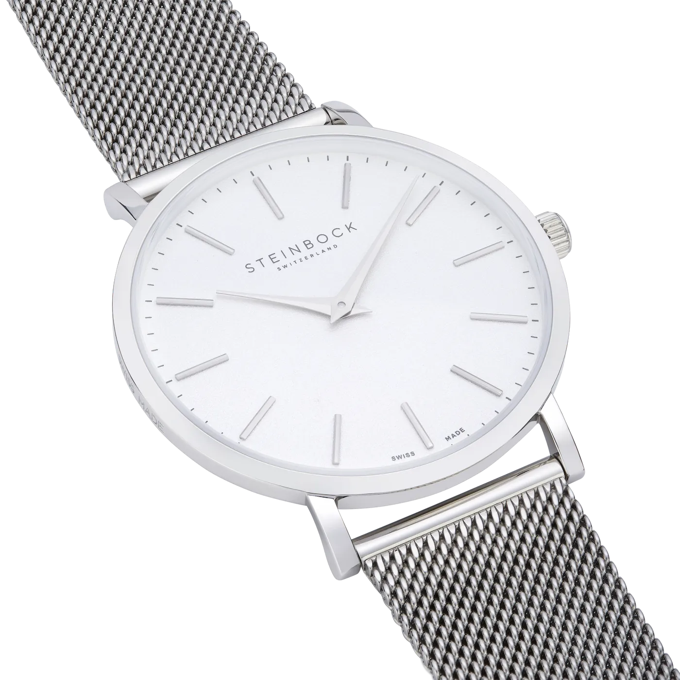 The IBEX | Silber Edition Weiss mit Edelstahl Armband
