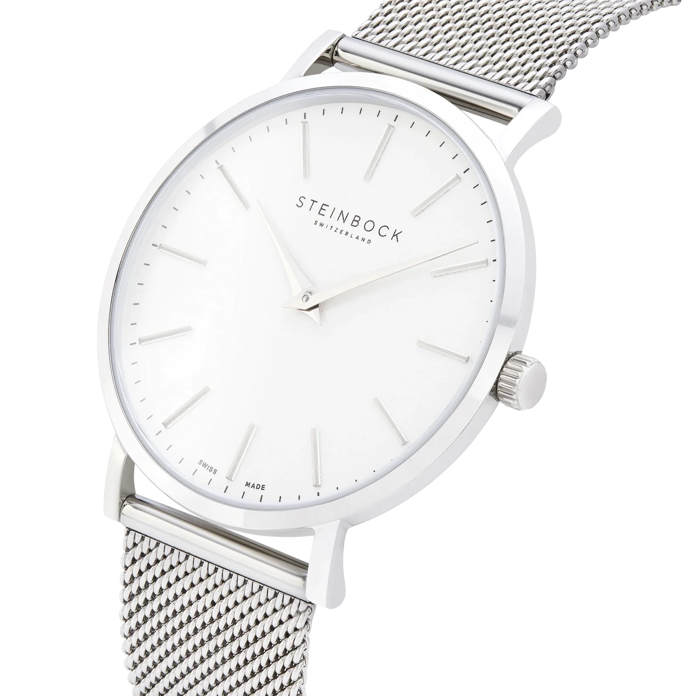 The IBEX | Silber Edition Weiss mit Edelstahl Armband