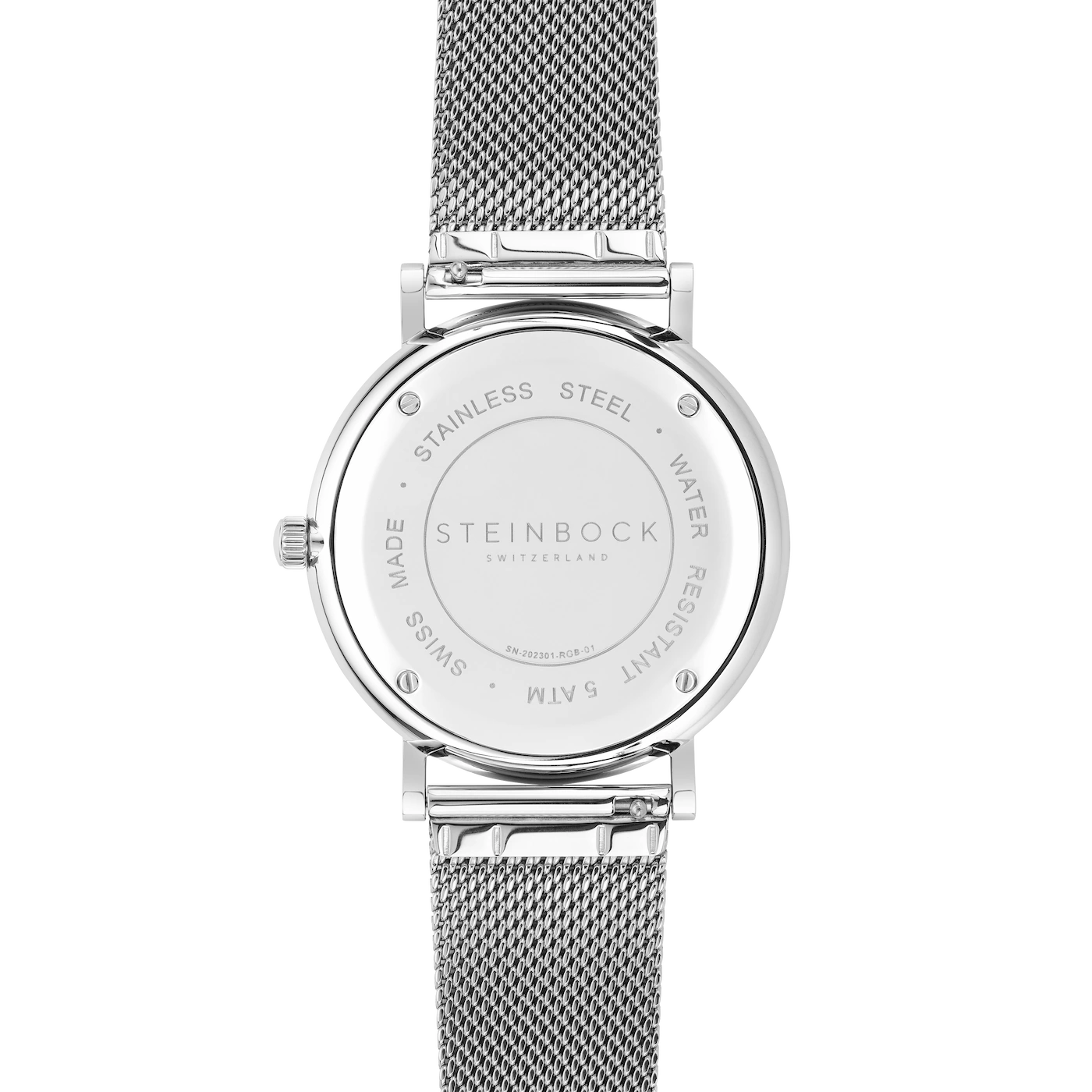 The IBEX | Silber Edition Schwarz mit Edelstahl Armband