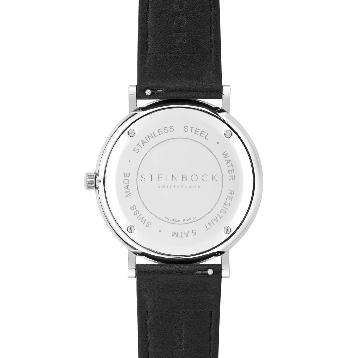 The IBEX | Silber Edition Weiss mit veganem Lederarmband (PETA zertifiziert)